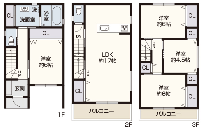 参考プランCの間取り